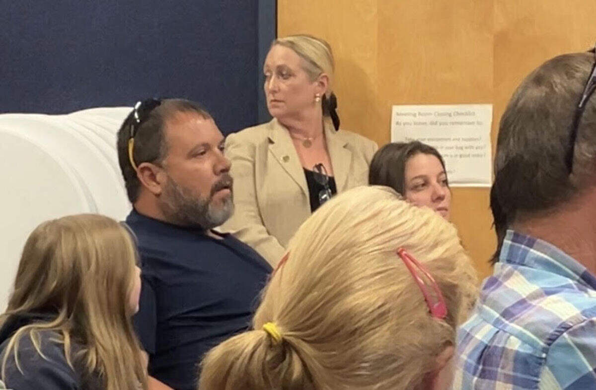 Society Hill resident Brady Hill was told recently by a state agency it would cost him $2.4 million to look at public records about pollution at a Darlington County elementary school. The school has shown evidence of contamination from forever chemicals, toxic compounds linked to cancer and other ailments. This photo was taken at a public meeting about forever chemicals in March 2026.